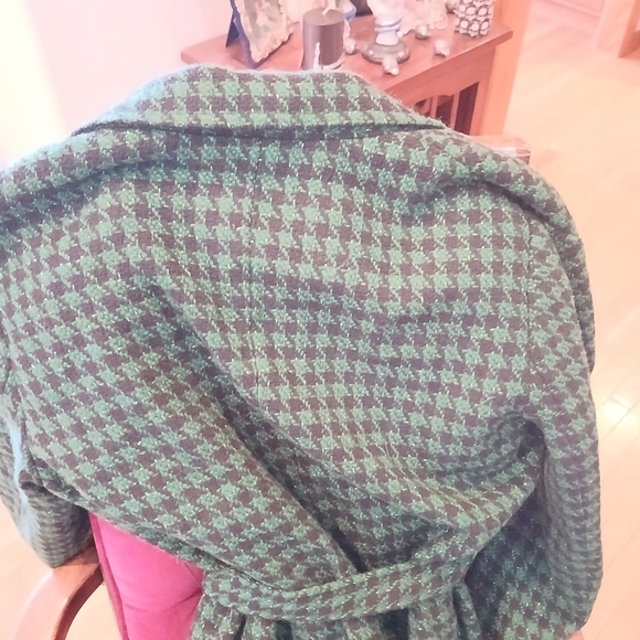 Green and black checked wool coat - Picture 10 of 10